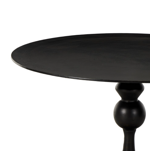 Daffin Round Bistro Table - Black Antique
