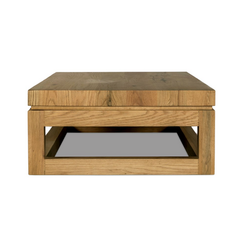 Parsons Coffee Table w/ Floating Top - Caramel Oak