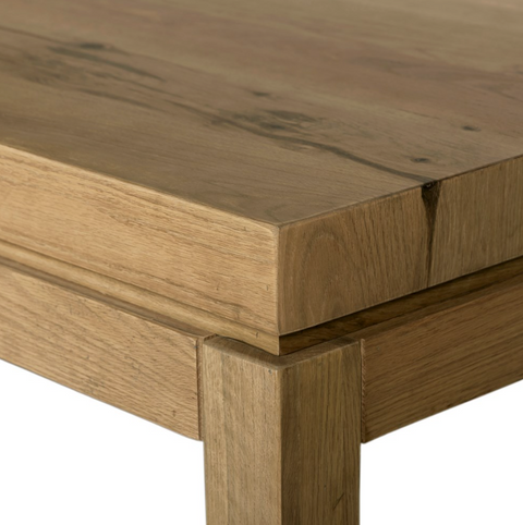 Parsons Coffee Table w/ Floating Top - Caramel Oak