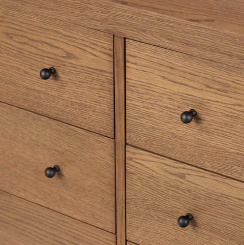 Roark 6 Drawer Dresser - Amber Oak Veneer