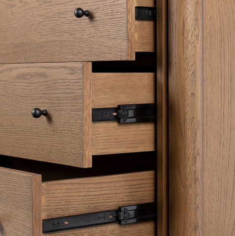 Roark 6 Drawer Dresser - Amber Oak Veneer