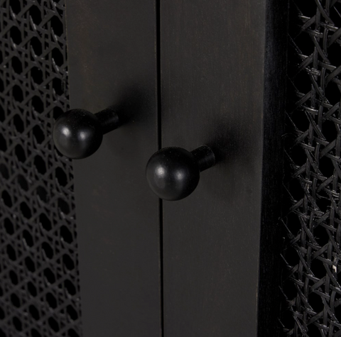 Tilda 6 Door Sideboard - Black Wash Mango