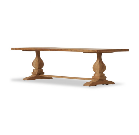 Novell Outdoor Dining Table 111" - Reclaimed Natural