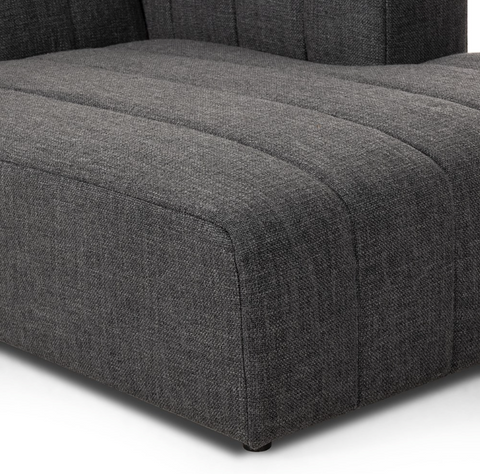 Langham Right Sectional Chaise - Saxon Charcoal