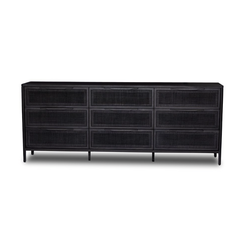 Sydney 9 Drawer Dresser - Black Wash