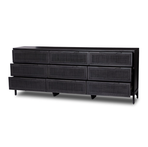 Sydney 9 Drawer Dresser - Black Wash