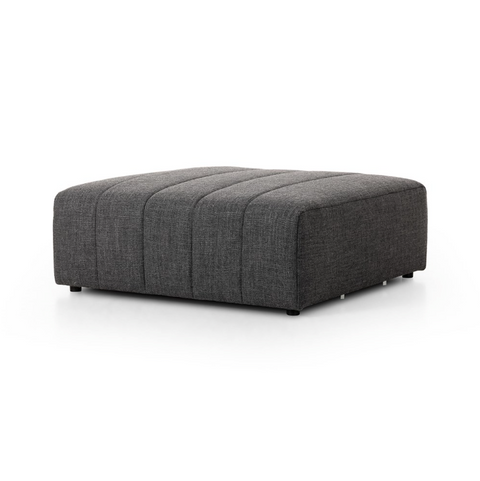 Langham Ottoman Piece - Saxon Charcoal