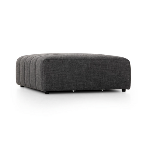 Langham Ottoman Piece - Saxon Charcoal