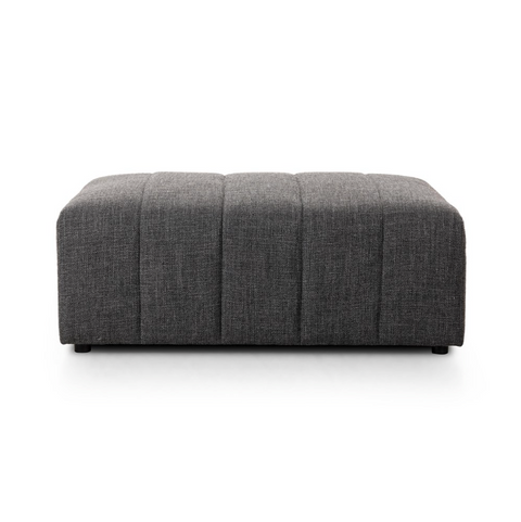 Langham Ottoman Piece - Saxon Charcoal