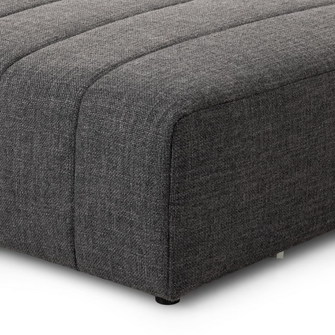 Langham Ottoman Piece - Saxon Charcoal