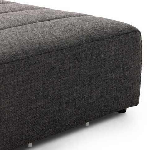 Langham Ottoman Piece - Saxon Charcoal