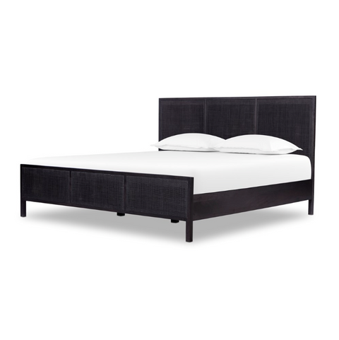 Sydney Bed - Black Wash w/ Black Cane