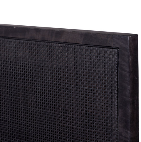 Sydney Bed - Black Wash w/ Black Cane