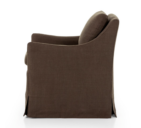 Monette Slipcover Dining Armchair - Brussels Coffee