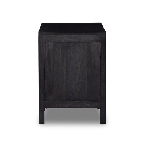 Sydney Large Nightstand - Black Wash w/ Black Cane