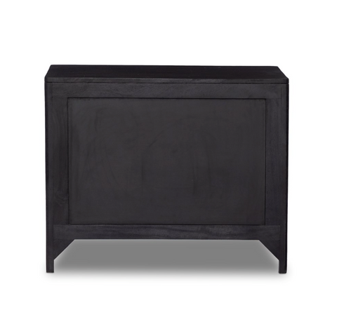 Sydney Large Nightstand - Black Wash w/ Black Cane