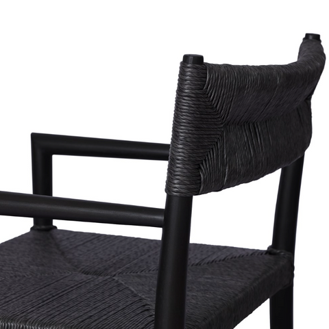 Lomas Outdoor Dining Arm Chair - Black Teak