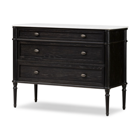 Toulouse Marble Chest - Distressed Black