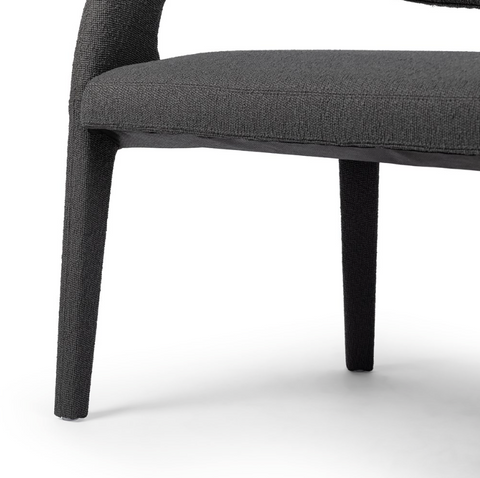 Hawkins Dining Bench - Fiqa Boucle Charcoal