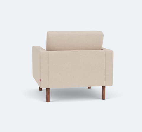 Joan Tufted Chair - Panama Natural - Walnut Leg
