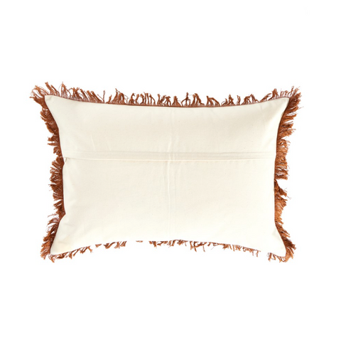 Handwoven Eyelash Pillow - Rush Cotton - 16x24"