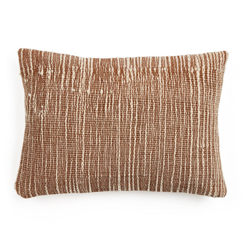 Handwoven Stripe Wool Pillow - 14x20"
