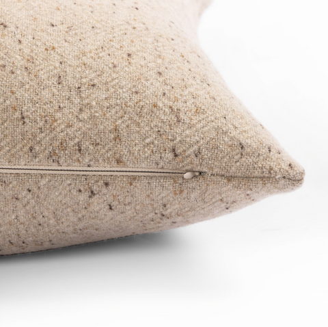 Stonewash Linen Pillow - Hasselt Taupe -22"