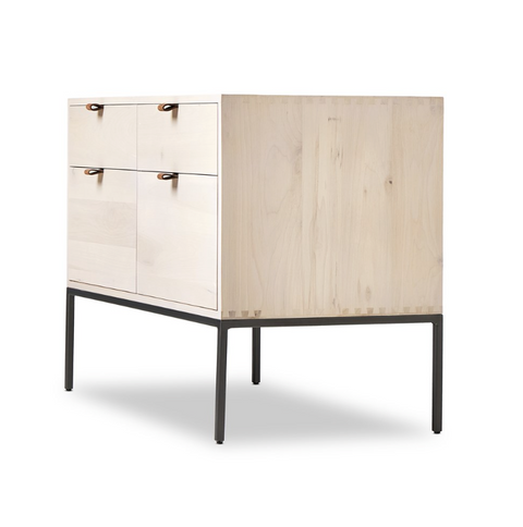 Trey Modular Wide Filing Cabinet- Dove Poplar