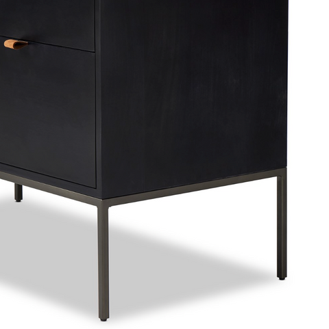 Trey Modular Wide Filing Cabinet - Black Wash Poplar