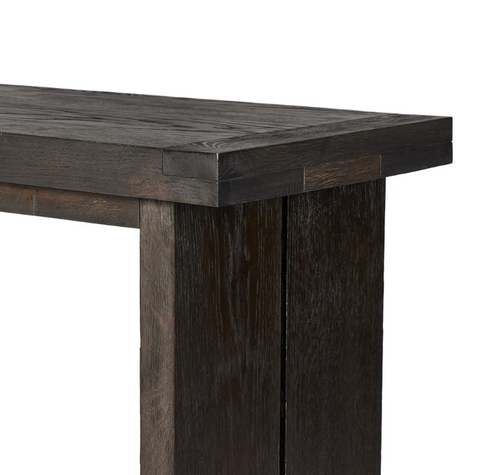 Warby Console Table - Worn Black Veneer