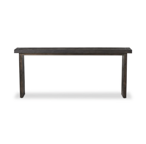 Warby Console Table - Worn Black Veneer