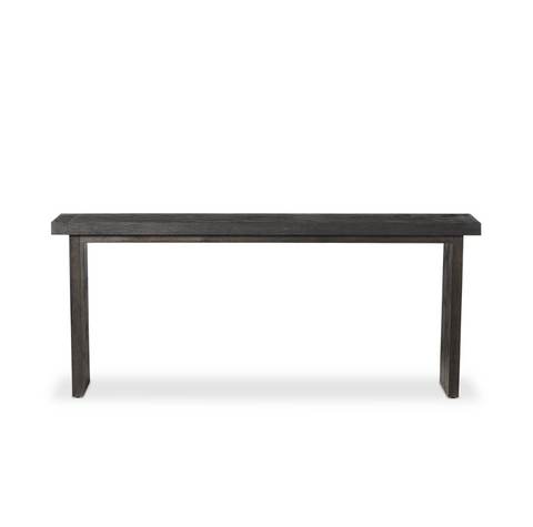 Warby Console Table - Worn Black Veneer