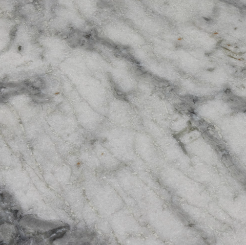 Kestrel Round Dining Table - Dark Brown Acacia w/ White Marble