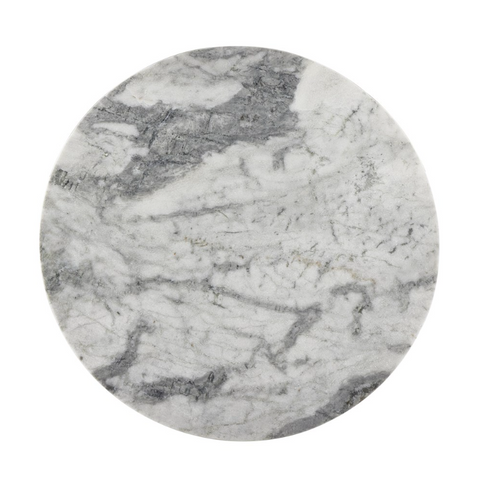 Kestrel Round Dining Table - Dark Anthracite w/ White Marble