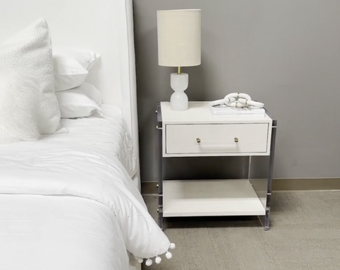 Sonia Shagreen 1-Drawer Nightstand