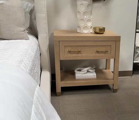 Stella 1-Drawer Nightstand - Light Honey Oak