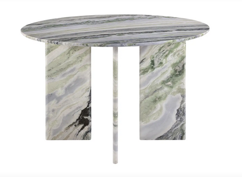 Celia Round Dining Table - Green Onyx Marble