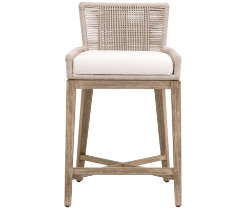 Overlay Counter Stool - Oyster Twist Rope