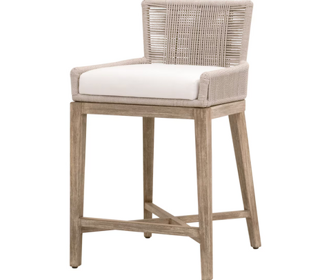 Overlay Counter Stool - Oyster Twist Rope