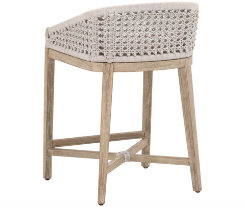 Montecito Counter Stool - White Speckle Round Rope