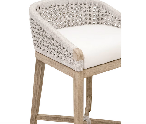 Montecito Counter Stool - White Speckle Round Rope