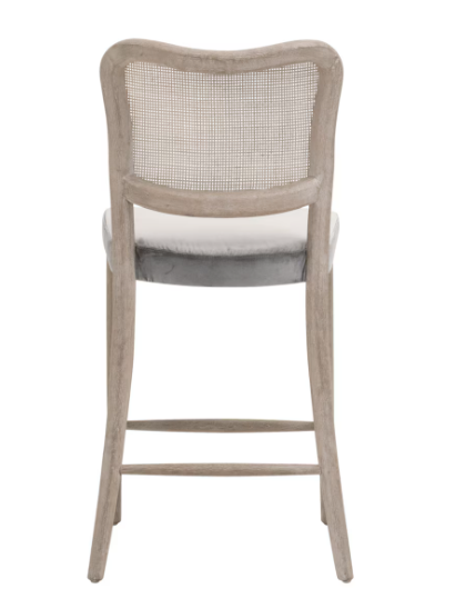 Cela Counter Stool - Natural Gray Oak (Dark Dove Velvet)