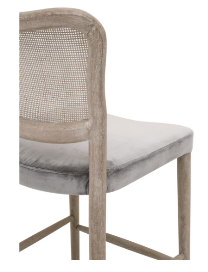 Cela Counter Stool - Natural Gray Oak (Dark Dove Velvet)