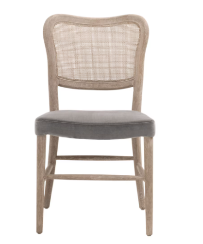 Cela Dining Chair - Natural Gray Oak (Dark Dove Velvet)