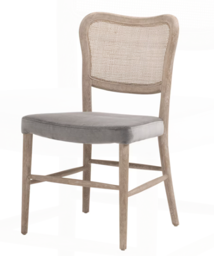 Cela Dining Chair - Natural Gray Oak (Dark Dove Velvet)