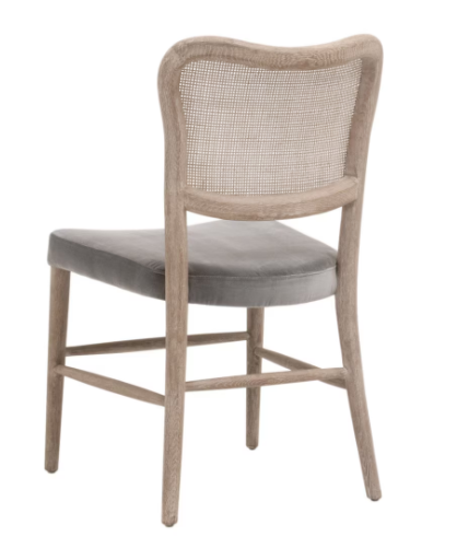 Cela Dining Chair - Natural Gray Oak (Dark Dove Velvet)