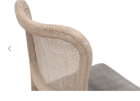 Cela Dining Chair - Natural Gray Oak (Dark Dove Velvet)