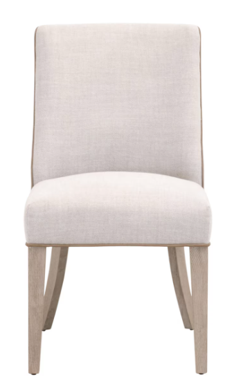 DUET DINING CHAIR - Bisque French Linen / Natural Gray Ash