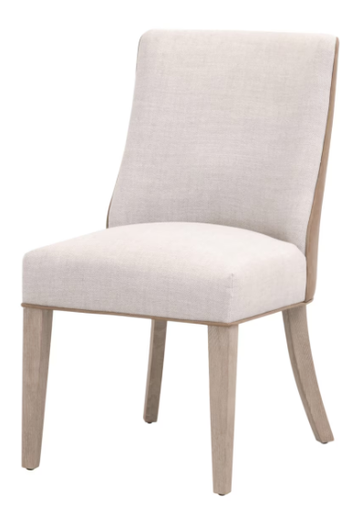 DUET DINING CHAIR - Bisque French Linen / Natural Gray Ash