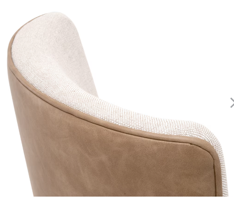 DUET DINING CHAIR - Bisque French Linen / Natural Gray Ash